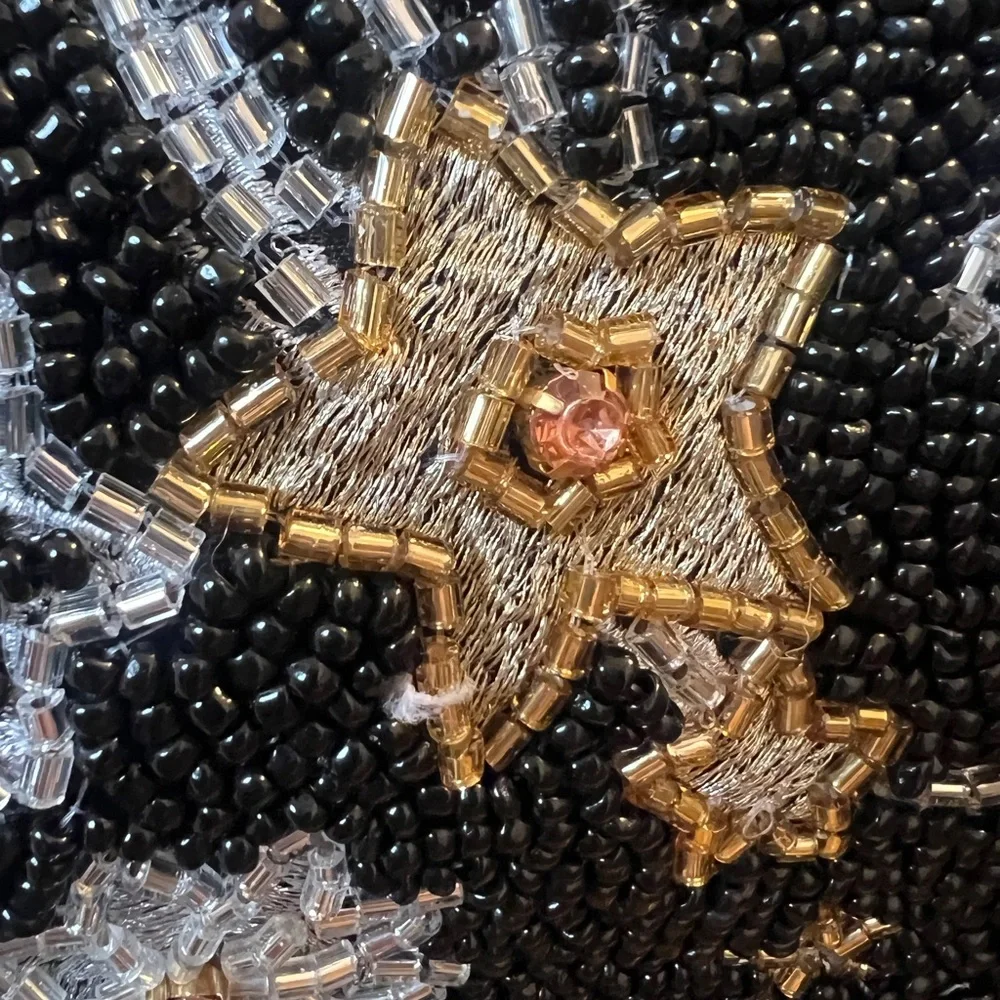NWT VIRAL Moon & Stars Celestial Handcrafted Beaded Bag purse studio 12